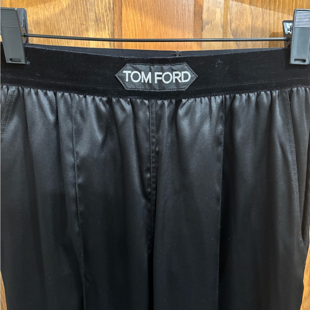 Tom Ford Shiny Black Trousers